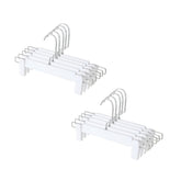 Kuber IndustriesRecycled Plastic Cloth Hanger Set of 10 with Chromed Plated Steel Hook (White)